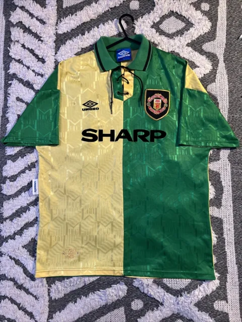 Manchester United Adult L 3rd Shirt 1992 1994 Umbro Third Newton Heath Vintage
