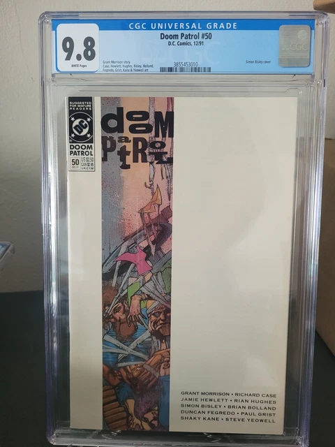 Doom Patrol #50 Cgc 9.8 Graded 1991 Dc Comics Grant Morrison! Simon Bisley Cover