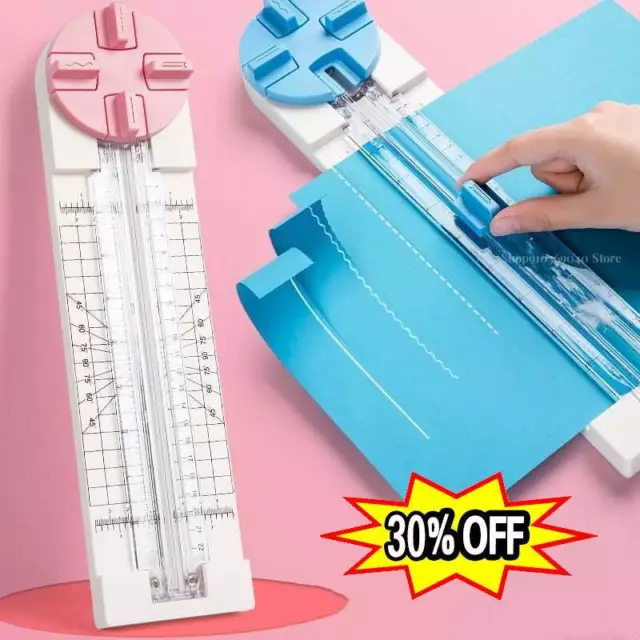 4 in 1 Paper Cutter *4 In 1 ( Straight/Dashed/Curves/Creasing lines)🔥🔥-