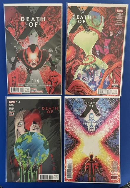Death of X #1 2 3 4 X-Men Marvel Mini Series Comic Book Complete Set 1-4