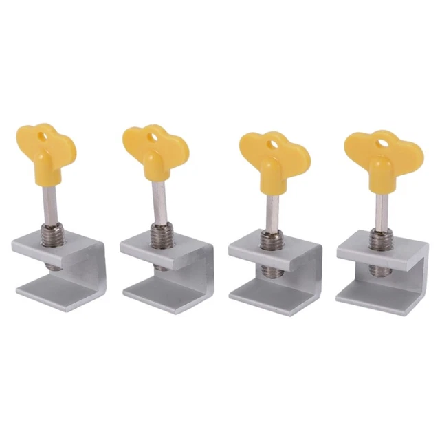 4 juegos de ventanas correderas ajustables Stop aluminio + plástico T D5G1