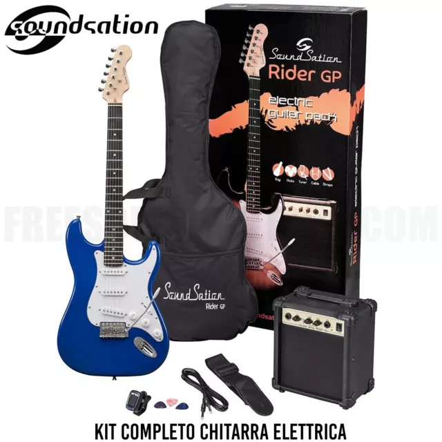 SOUNDSATION RIDER GP TB Kit Chitarra Elettrica 4/4 + Amplificatore e accessori