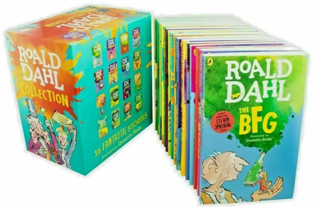 New 16 ROALD DAHL Children Books Box Set Stories Gift Kids Collection 15 + 1