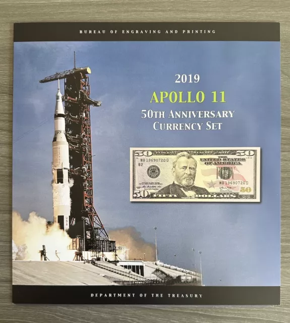 2019 $50 US Mint Apollo 11 50th Anniversary Currency Set