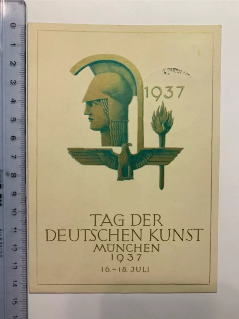 Postkarte Tag der deutschen Kunst, 16.-18.07.1937, Sonderstempel, 2.Weltkrieg