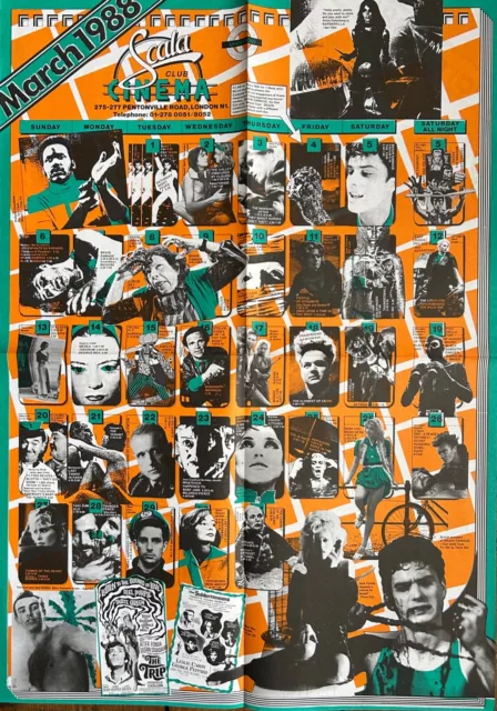 SCALA Cinema Programme Poster A2 size MARCH 1988