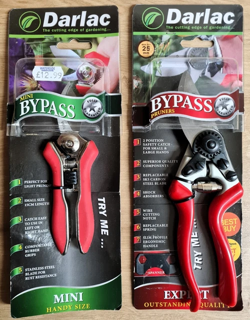 DARLAC BYPASS PRUNERS 1030A EXPERT Large Secateurs 25mm Cut & Mini