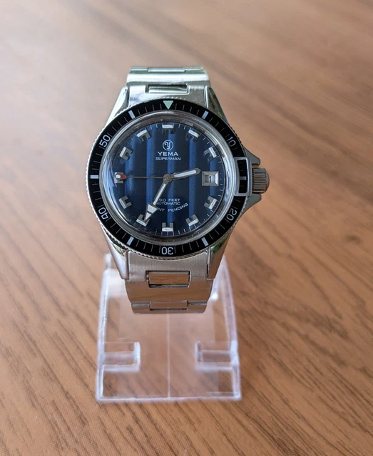 Verre Plexi Blindé Avec Bague Acier Pour Montre YEMA Superman 87062/990 Feet - Neuf France