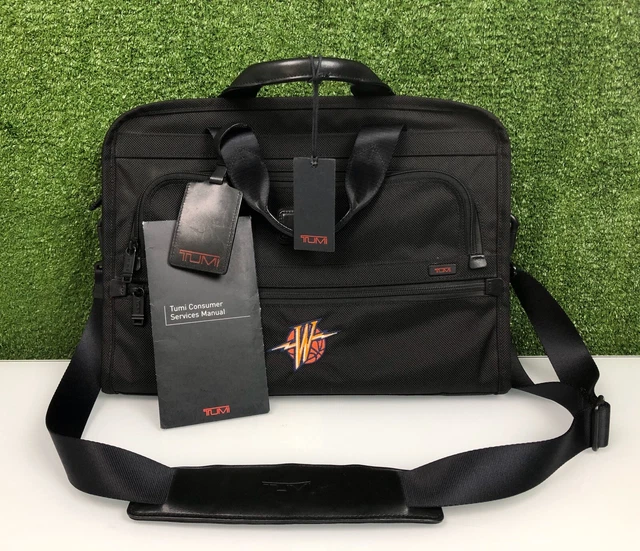 Tumi Slim Deluxe Portfolio Golden State Warriors Messenger Bag Ballistic 12x16x2