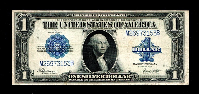 1923 $1 Large Size Silver Certificate blue seal