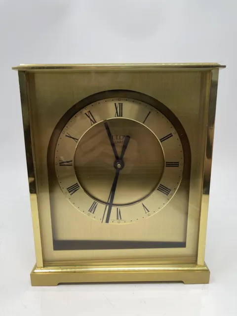 Bulova Quartz Brass Mantle Clock Made in Germany Personalized Award