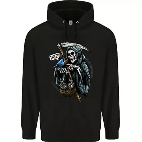 The Grim Reaper Skull Heavy Metal Gothic Mens 80% Cotton Hoodie