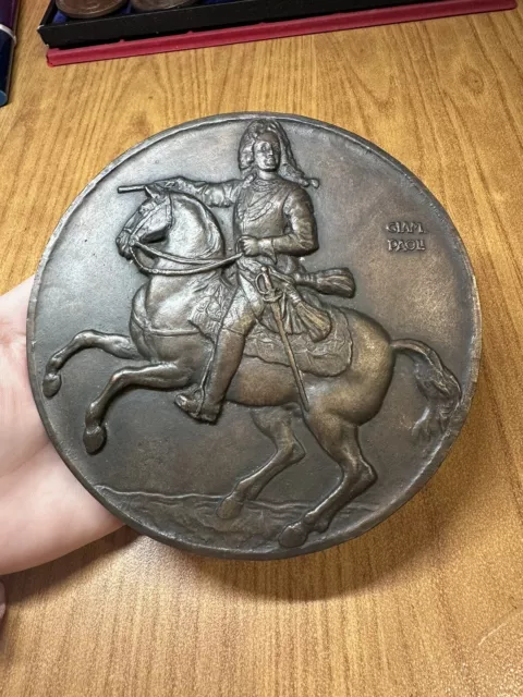 Medal Uniface Man A Horse Gandhi Inc. Py