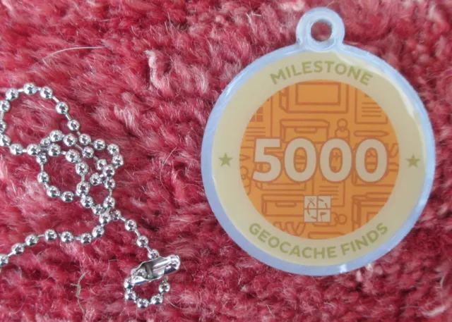 Geocaching Trackable Travel Tag 5000 finds Official  TB unactivated