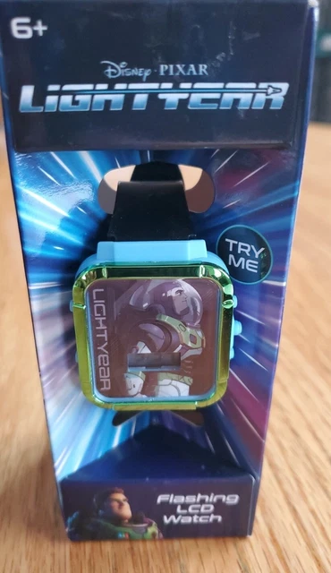 DISNEY PIXAR BUZZ Lightyear Flashing LCD Digital Watch Kids Boys Girls ...