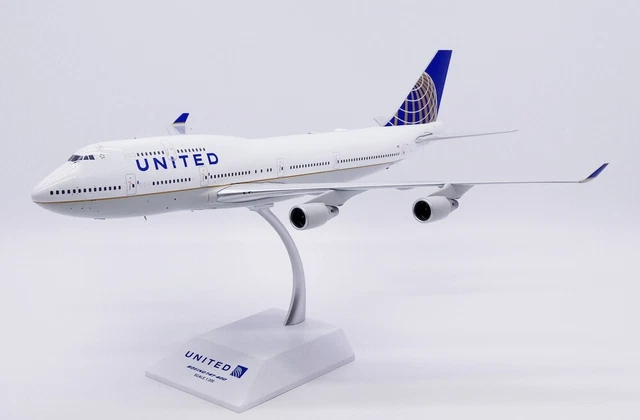 Maquette Avion United Boeing 747-400 (N175UA) 1:200 JC Wings - Avec Volets Sortis - Neuf