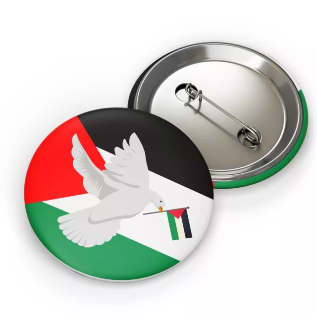 "Free Palestine" 44MM METAL Pin Badge LARGE MADE IN UK 4 Inspiring Designs Gift 2