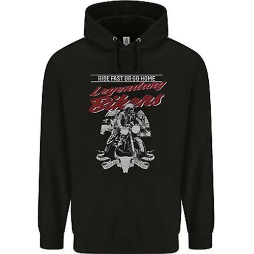 Legendary Bikers Skull Motorcycle Motorbike Childrens Kids Hoodie