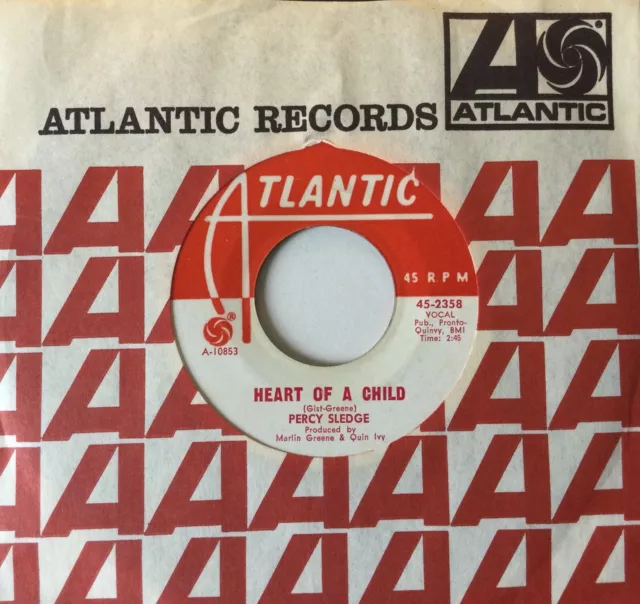 60s N. Soul - PERCY SLEDGE - Heart of a child - 1966 US ATLANTIC PROMO VG+