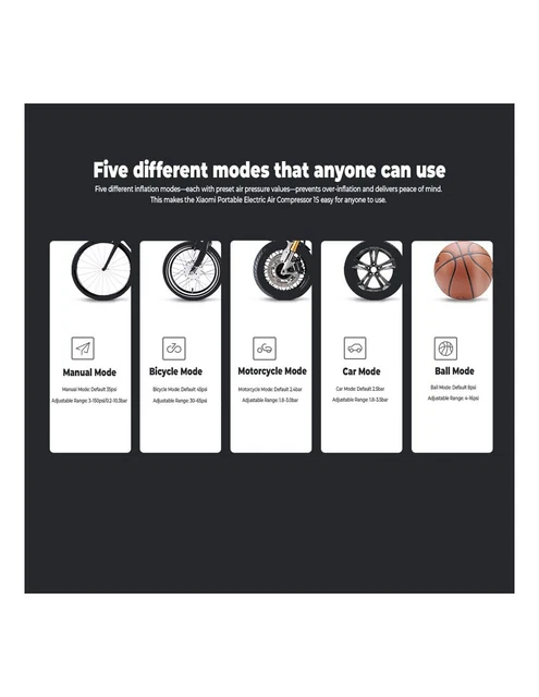Xiaomi Portable Electric Air Compressor 1S Nero in offerta