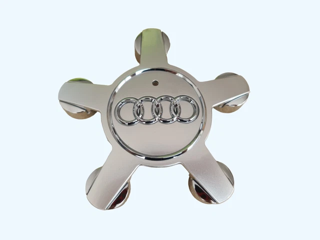 1x Audi Star Shape Centre Cap Silver Hub Badge Spider 5 Spoke 135mm 4f0601165N