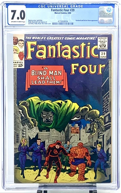 FANTASTIC FOUR #39 CGC 7.0 OW-W Marvel 1965 Doctor Doom Stan Lee Jack Kirby
