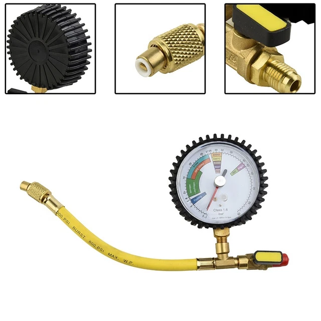 Misuratore di pressione R407C R410A 1 pezzo tecnologia di refrigerazione ottone pressione azoto