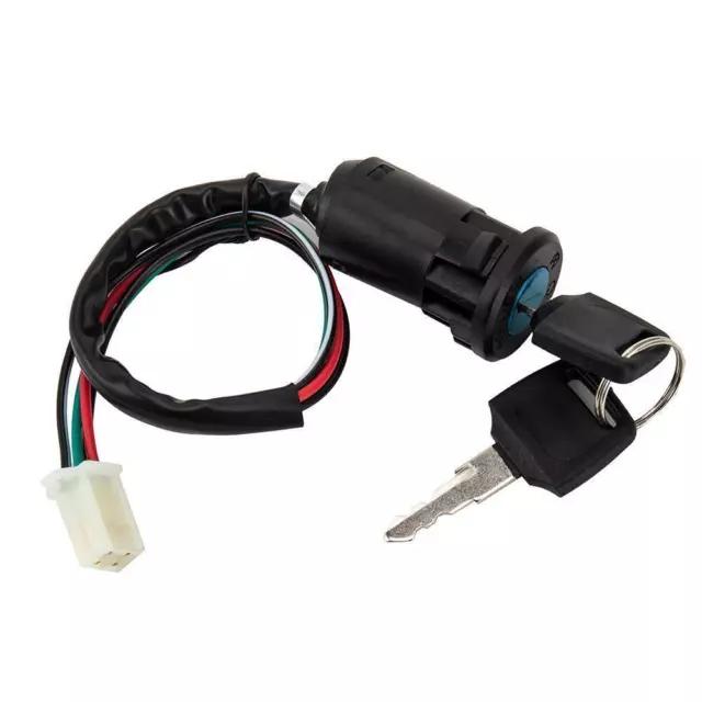 Universal Motorcycle Ignition Barrel Key Switch 4 Wire Quad On/Off Car Motorbike