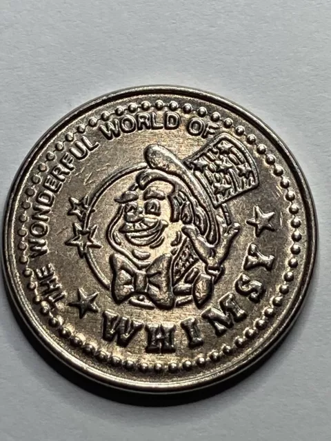 RARE WONDERFUL WORLD OF WHIMSY ARCADE TOKEN KOWLOON BAY HONG KONG CHINA #sf1