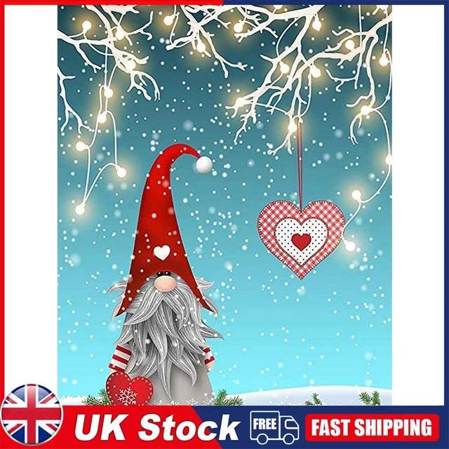 Full Cross Stitch Eco-cotton Thread 11CT Handmade Stamped Christmas Goblin Kit