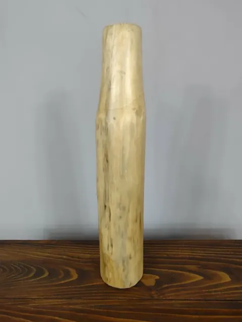 THRESHOLD Mango Wood Vase Decorative Art Vase Cylinder 16.5" Tall Made in India