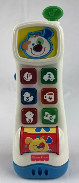 FISHER PRICE MATTEL 1999 Vintage Baby Toy Phone Musical Animals Light Up Sounds