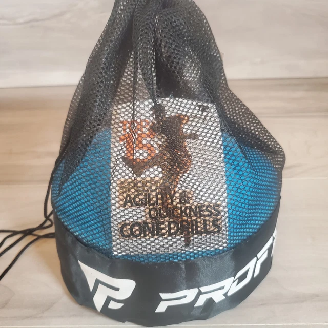 Sport Agility Cones 50 Speed Agility Drills Safe Carry Bag Soccer Football ++