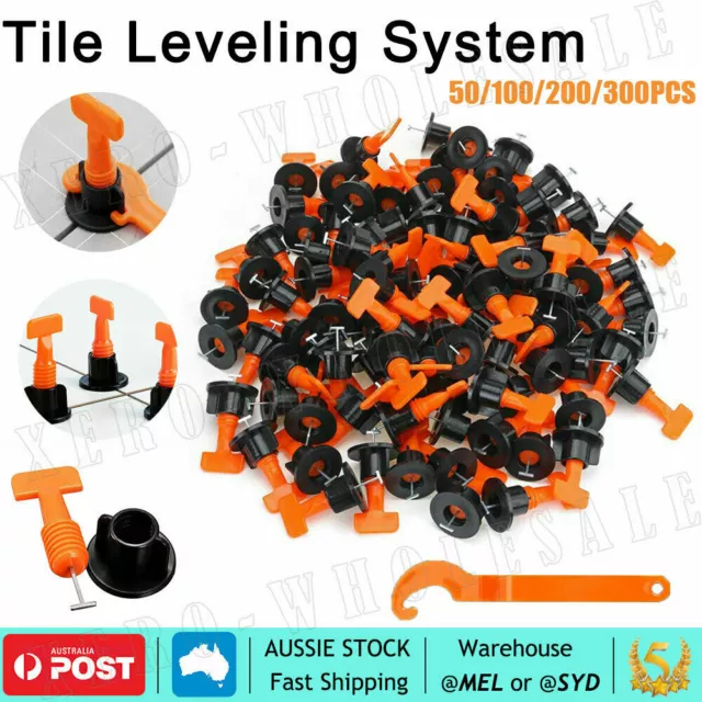 300X Tile Leveling System Clips Levelling Spacer Tiling Tool Floor Wall Wrench