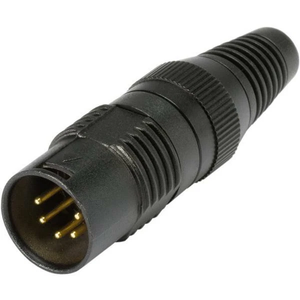 Hicon hi-x5cm-g connettore xlr spina dritta poli 5 nero 1 pz