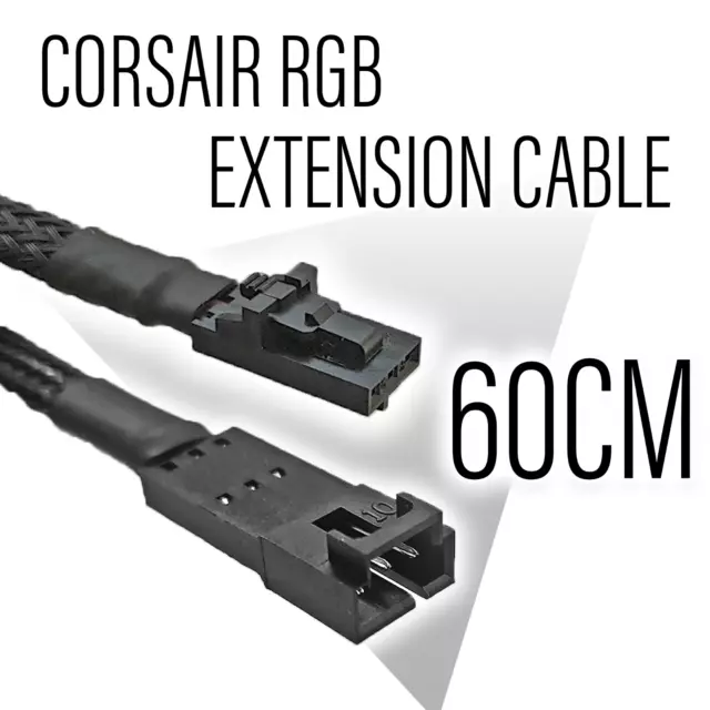 Corsair Iluminación Nodos Pro / Comandante LS100 RGB Extensión Adaptador (60cm)