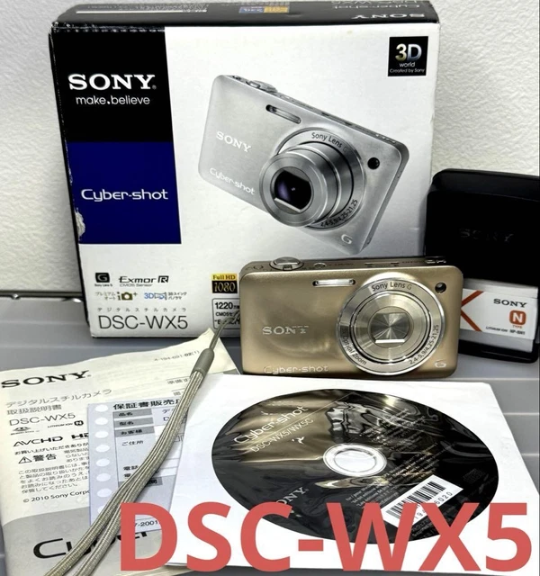 Sony ソニー Cyber-shot DSC-WX5 gold ゴールド Sony Cyber-shot DSC-WX5 Gold Compact Digital Camera Used