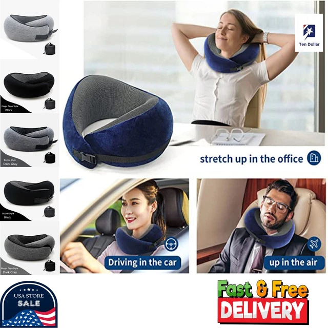 Memory Foam U-Shaped Travel Pillow Neck Support Head Rest Car Plane Soft Cushion