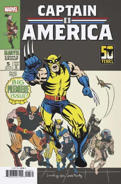 CAPTAIN AMERICA #5 (JIM RUGG WOLVERINE VARIANT) ~ Marvel Comic Book ~ PRE-SALE