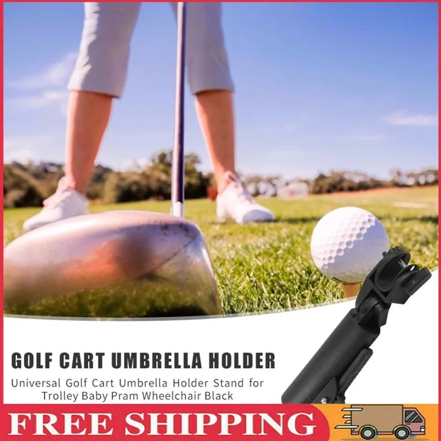 Golf Cart Umbrella Holder Double Lock Connector Stand for Trolley Universal