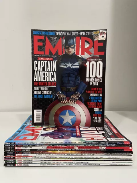 Empire Magazine 2014/2015/2016/2017 value bundle x 11 Spider-Man Thor Avenger +