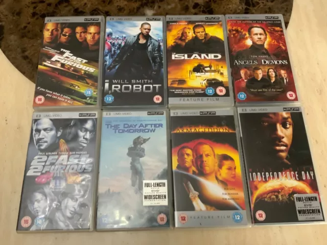 UMD film / movies for sony psp fast and furious 2 i robot x8 films