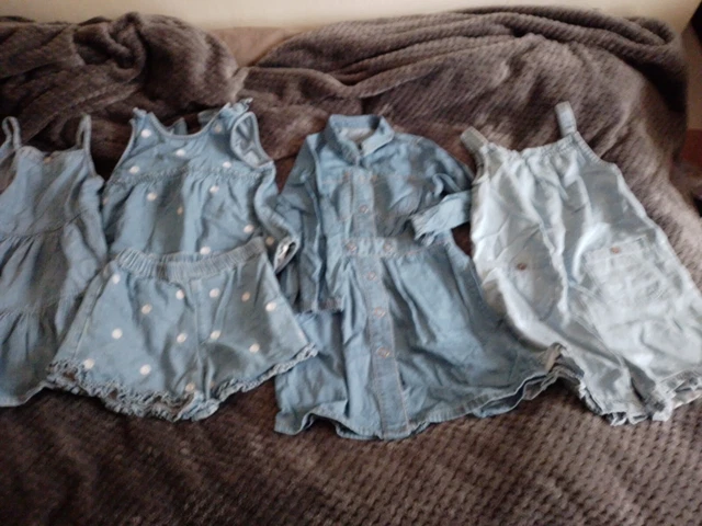 Bundle Girls Denim Dresses Playsuit Outfit Age 3-4/4-5yrs Next George Nutmeg 2
