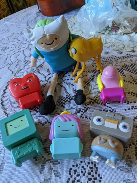 7x Adventure Time FINN Soft JAKE + McDonalds Princess Heart BMO Unicorn TOYS LOT