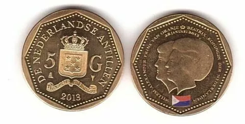 Netherlands Antilles - 5 Gulden 2013 UNC ST. MARTIN Lemberg-Zp