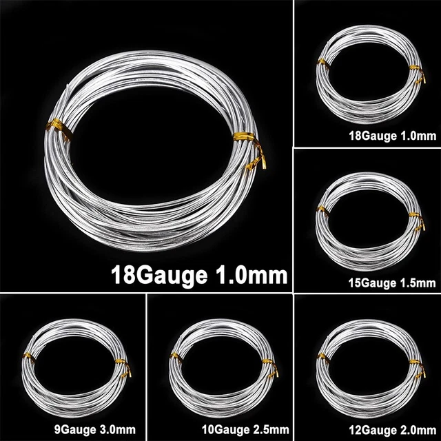 1/1.5/2/2.5/3mm/5m Long Aluminum Craft Wire Materials Jewelry Making Craft DIY