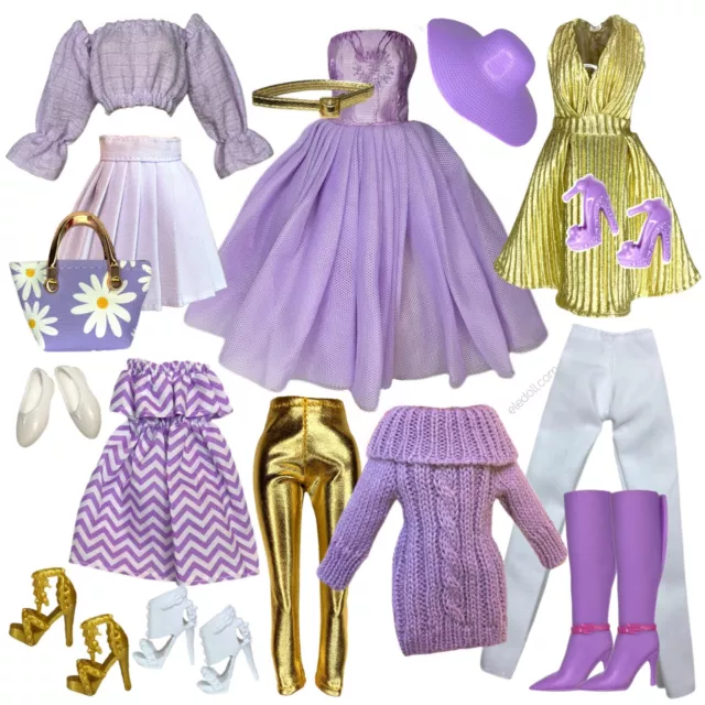 Eledoll Clothes Deluxe Fashion Pack for 11.5 inch Doll Lilly B09WF5RP57