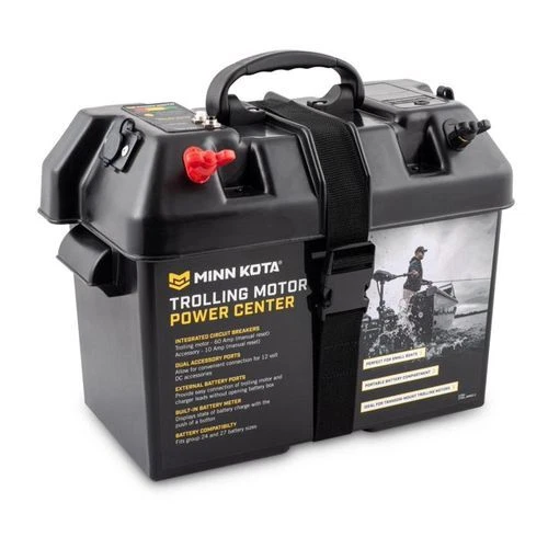 MINN KOTA TROLLING Motor Battery Box Power Center With Two 12V