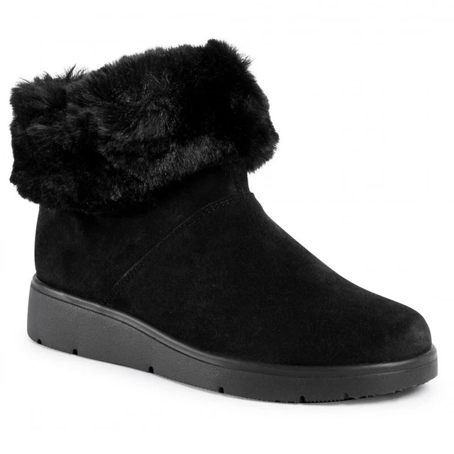 Geox D Arlara J Daim Bottines / Bord Fourrure - Noir - UK 4/ Ue 37 / US 7/240mm