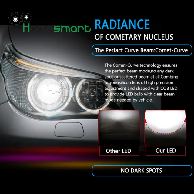 2pcs C6 LED Car Headlight  H7 H1 H4 H3 H11 9005 9006 9007 880 6000K 72W LED